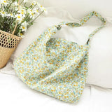 Retro Flower Canvas Shoulder Bag for Women
