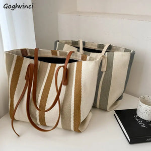 Canvas Shoulder Bags Large Capacity Tote Vintage Handbags Female