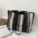 Canvas Shoulder Bags Large Capacity Tote Vintage Handbags Female