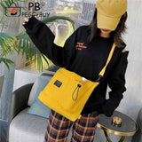 Women Canvas Shoulder Handbags Schoolbag Crossbody Bag Large Capacity