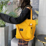 Women Canvas Shoulder Handbags Schoolbag Crossbody Bag Large Capacity Travel Sho