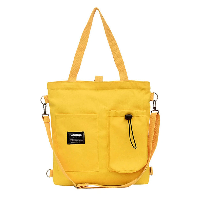Women Canvas Shoulder Handbags Schoolbag Crossbody Bag Large Capacity Travel Sho