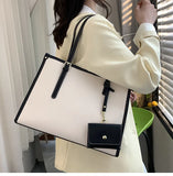 Canvas Shoulder Messenger Bag Leather Handbag Large Crossbody Bucket Bag Tote