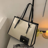 Canvas Shoulder Messenger Bag Leather Handbag Large Crossbody Bucket Bag Tote