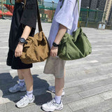 Canvas Shoulder Messenger Bag Top-Handle Handbag Tote Satchel