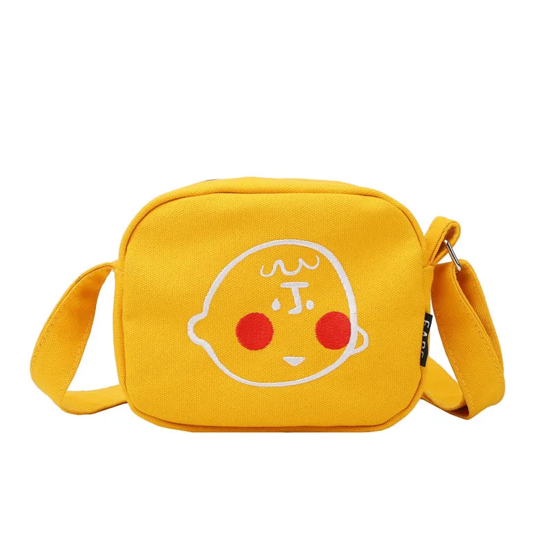 Canvas Shoulder Messenger Bag for Women Small Girls Crossbody Phone Bag