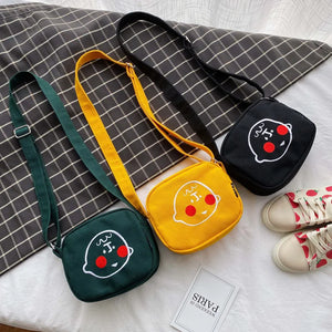 Canvas Shoulder Messenger Bag for Women Small Girls Crossbody Phone Bag