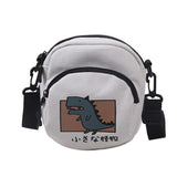 Cartoon Canvas Shoulder Bag Small Crossbody Handbag for Girl Student