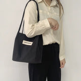 Waterproof Canvas Shoulder Bag Eco Fabric Tote Shopping Bag