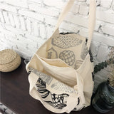 Leaf Print Women Canvas Shoulder Tote Bag Large Shopping Handbag