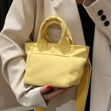 Canvas Shoulder Bag Casual Shopping Handbag Small Tote For Girls