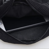 Women Canvas Shoulder Messenger Bag Small Square Bag Corduroy Bag
