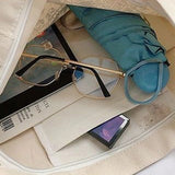 Women Canvas Tote Bag Casual Handbag Large Capacity Reusable Shopping Beach Bag