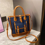 Women Canvas Tote Bag Solid Casual Handbag Purse Shoulder Bag