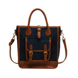 Women Canvas Tote Bag Solid Casual Handbag Purse Shoulder Bag