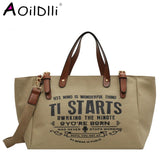 Women Canvas Tote Bag Casual Handbag Shoulder Bag Large Capacity