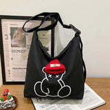 Canvas Tote Bag Large Capacity Shopping Shoulder Bag Messenger Bag