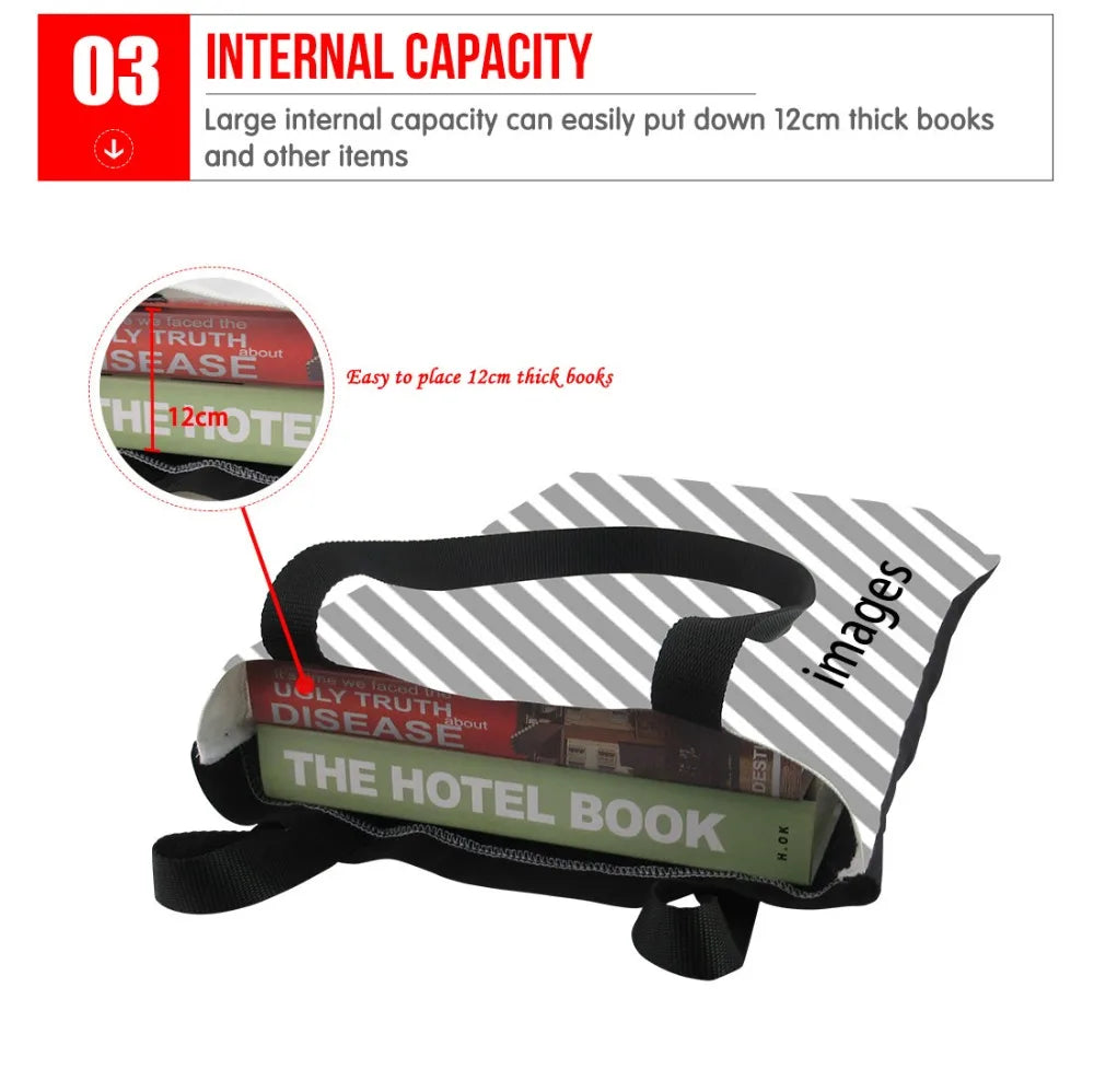 Canvas Tote Bag 3D Typeface Large Capacity Handbag