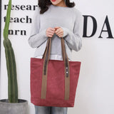 Women Canvas Tote Handbag Shoulder Bag Casual Travel Anti Theft Shopping