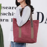 Women Canvas Tote Handbag Shoulder Bag Casual Travel Anti Theft Shopping