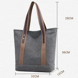 Women Canvas Tote Handbag Shoulder Bag Casual Travel Anti Theft Shopping