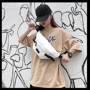 Canvas Waist Bag Unisex Casual Chest Bags Harajuku Outdoor Waist Packs