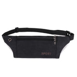 Women Canvas Waist Pack Zipper Waist Bag Lady Sling Chest Travel Belly Purse