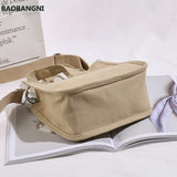 Canvas Zipper Shoulder Bag Small Handbag Eco Crossbody Bag Vintage Purse