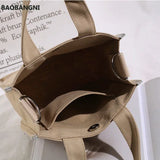 Canvas Zipper Shoulder Bag Small Handbag Eco Crossbody Bag Vintage Purse