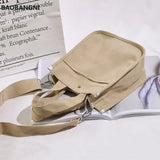 Canvas Zipper Shoulder Bag Small Handbag Eco Crossbody Bag Vintage Purse