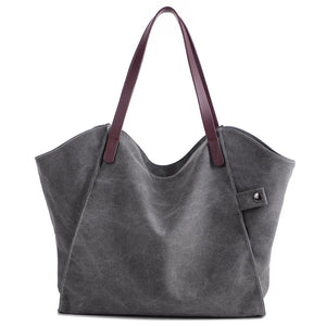 Women Canvas Handbags Large Capacity Tote Bag Shoulder Satchels