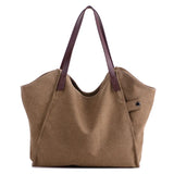 Women Canvas Handbags Large Capacity Tote Bag Shoulder Satchels