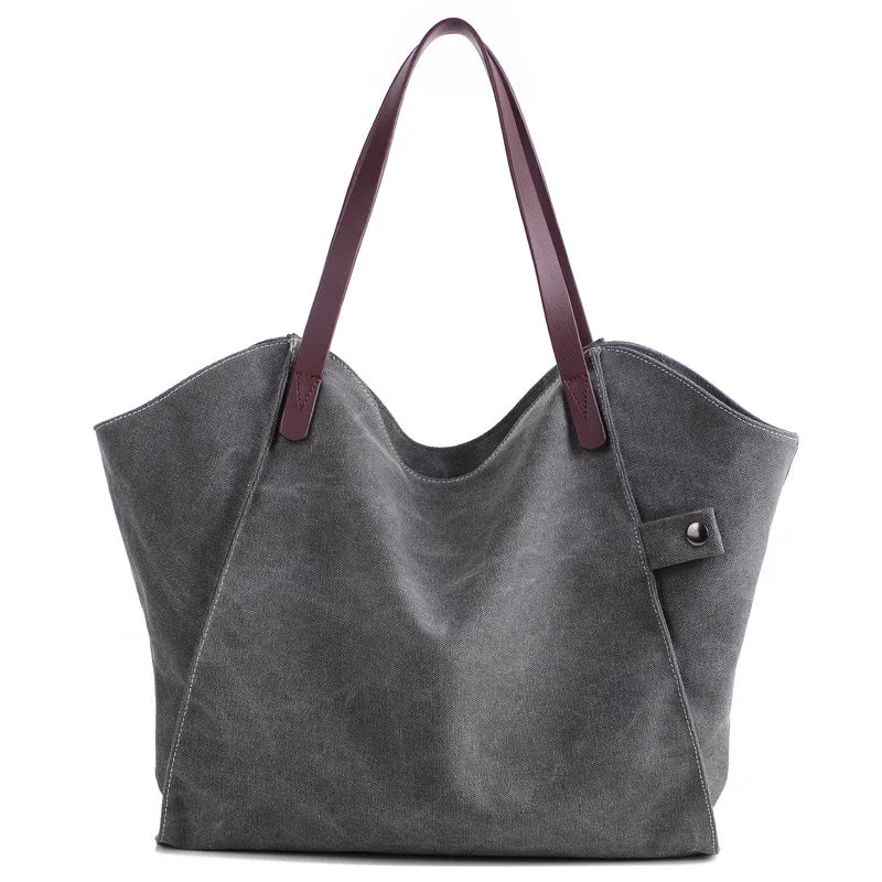 Women Canvas Handbags Large Capacity Tote Bag Shoulder Satchels