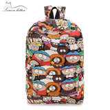 Women Cartoon Backpack Female Travel Canvas Backbag Girl's Hip-hop Rucksack