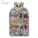 Women Cartoon Backpack Female Travel Canvas Backbag Girl's Hip-hop Rucksack
