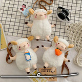 Funny Plush Sheep Shoulder Bag Girl Doll Messenger Bag Birthday Gift