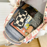 Women Cartoon Laptop Printing School Bag Female Waterproof Girl Travel Nylon Boo