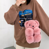 Cartoon Plush Bag Female Girl Doll Bear Student Crossbody Bag