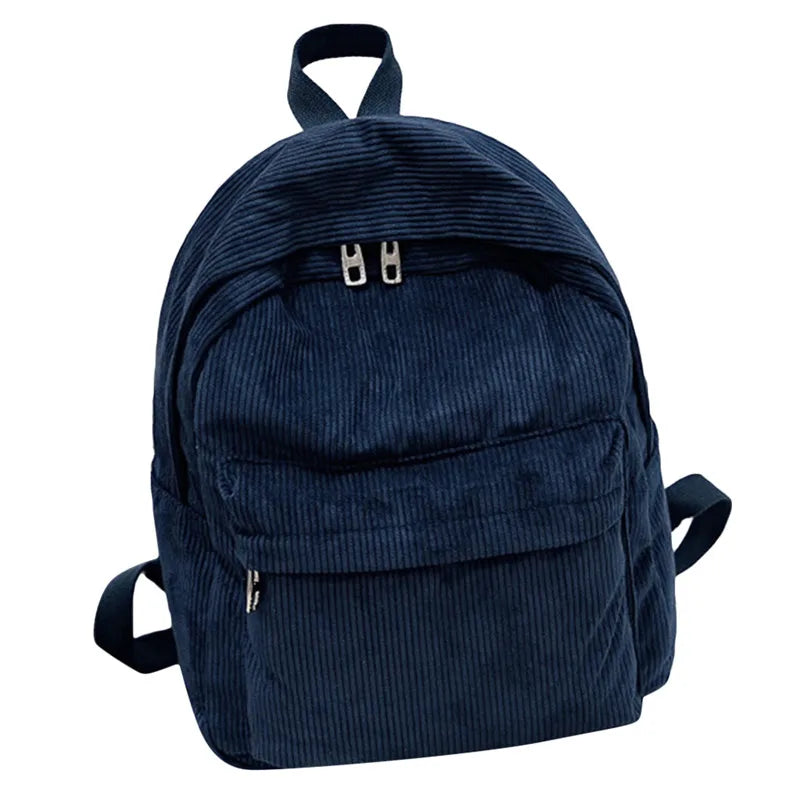 Corduroy Sports Backpack Lightweight School Bag