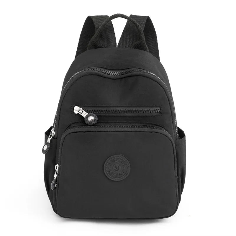 Women Mini Nylon School Bag Solid Light Weight Small Travel Backpack