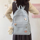Nylon Casual Backpack for Teenage Girls School Bag