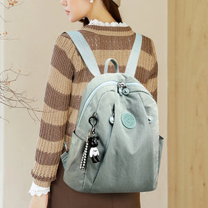 Women Casual Backpack with Pendant Travel Bagpack for Teenage Girl