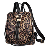 Leopard/Cow Print Bag Set: Backpack/Shoulder Bag+Handbag
