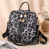 Leopard/Cow Print Bag Set: Backpack/Shoulder Bag+Handbag