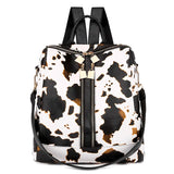 Leopard/Cow Print Bag Set: Backpack/Shoulder Bag+Handbag