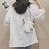 Women Casual Canvas Patchwork Mini Shoulder Messenger Bag Ladies Wallet