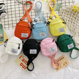 Women Casual Canvas Patchwork Mini Shoulder Messenger Bag Ladies Wallet