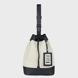 Canvas Shoulder Bag with Leather Strap