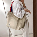 Women Canvas Totes Bag Handbags Top Handle Bag - Yellow/Black