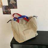 Women Canvas Totes Bag Handbags Top Handle Bag - Yellow/Black